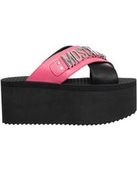 Moschino - Logo Lettering Wedges - Lyst