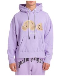 Palm Angels Hoodie Sweatshirt Sweat Bear - Purple