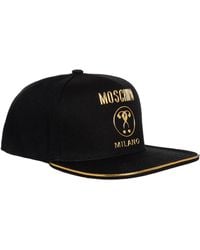 Moschino - Double Question Mark Cotton Hat - Lyst