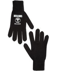 Moschino Gloves Double Question Mark - Black