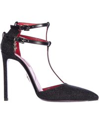 Cesare Paciotti Leather Court Shoes Court Shoes High Heel Vernice Luce - Black
