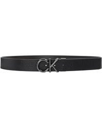Calvin Klein - Belt Metal Bombe 3.5 Cm Leather - Lyst