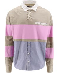 DSquared² - Camicia rugby hybrid - Lyst