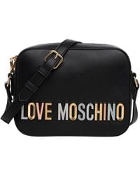 Love Moschino - Borsa a tracolla rhinestone logo - Lyst