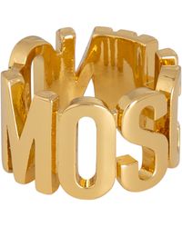 Moschino - Lettering Logo Lettering Logo Ring - Lyst