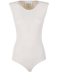 Maison Margiela - Sleeveless Plain Slim Bodysuit - Lyst