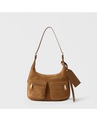 Furla - Lynette Shoulder Bag Toni Cognac Suede - Lyst