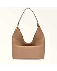Furla - Lara Shoulder Bag Deserto Grained Calf Leather - Lyst