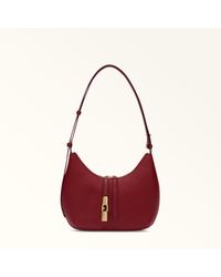 Furla - Goccia Borsa A Spalla Ciliegia D Pelle Di Vitello Notte + Pelle Di Vitello Sidney Donna - Lyst