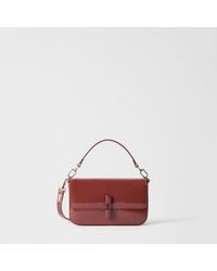 Furla - Iride Crossbody Mini Marsala Varnished Ares Textured Leather - Lyst