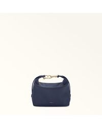 Furla - Tonie Shoulder Bag Mediterraneo Ares Soft Textured Leather - Lyst