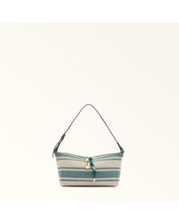 Furla - Debby Borsa A Spalla Toni Amatore Tessuto Canvas A Righe + Pelle Di Vitello Sidney Donna - Lyst