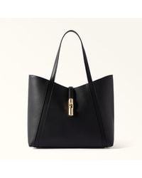Furla - Goccia Shoulder Bag Nero Night Calf Leather + Sidney Calf Leather - Lyst