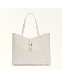 Furla - Goccia Schultertasche Panna Night-Kalbsleder + Sidney-Kalbsleder Damen - Lyst