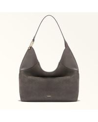 Furla - Lara Shoulder Bag Toni Urban Suede + Grained Calf Leather - Lyst