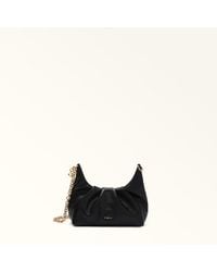 Furla - Delia Shoulder Bag Xl Nero Nappa Leather - Lyst