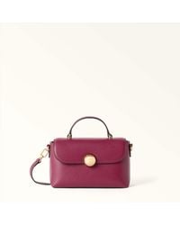 Furla - Moonlight Top Handle Rododendro Night Calf Leather - Lyst