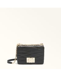 Furla - 1927 Borsa A Tracolla Nappa Di Pelle Di Vitello Di Lusso Trapuntata Dattero Donna - Lyst