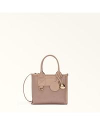 Furla - Divide It Tote Mini Anemone Canvas Fabric + Soft Calf Leather - Lyst