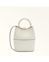 Furla - Sfera Bucket Bag Panna Napoli Double Calf Leather - Lyst