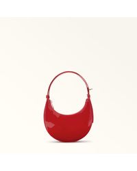Furla - Delizia Mini Sac Rosso Cuir Verni Femme - Lyst
