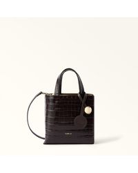 Furla - Divide It Tote Mini Cioccolato Cocco Print Calf Leather - Lyst
