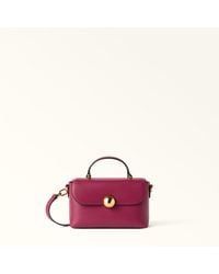 Furla - Moonlight Top Handle Rododendro Night Calf Leather - Lyst