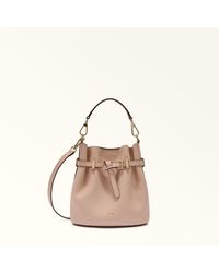 Furla - Aura Mini Bag Anemone Keria Grained Calf Leather - Lyst