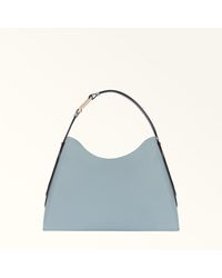 Furla - Nuvola Borsa A Spalla Cirro Pelle Di Vitello Granata Donna - Lyst