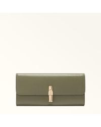 Furla - Iride Continental Wallet Avocado Textured Leather - Lyst