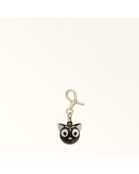 Furla - Hashtag Charm Toni Nero Metal + Enamel - Lyst