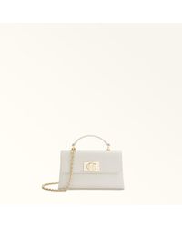 Furla - 1927 Mini-Tasche Panna Strukturiertes Leder Damen - Lyst