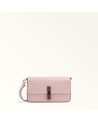 Furla - Iride Borsa A Tracolla Alba Pelle Stampata Donna - Lyst