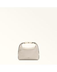 Furla - Tonie Shoulder Bag Sabbia Ares Soft Textured Leather - Lyst