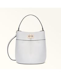 Furla - Amelia Bucket Bag S Talco H Grained Calf Leather - Lyst