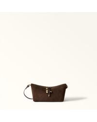 Furla - Debby Shoulder Bag Toni Espresso Suede + Sidney Calf Leather - Lyst