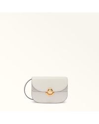 Furla - Sfera Crossbody Mini Panna Soft Calf Leather + Suede - Lyst