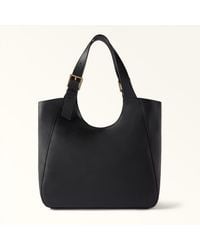 Furla - Dora Tote M Nero Smith Calf Leather - Lyst