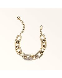 Furla - Mianuvola Bracelet Color Oro Metal + Strass - Lyst