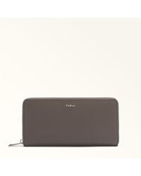 Furla - Project Zip Around Moka Milos Textured Calf Leather + Lush Calf Leather - Lyst