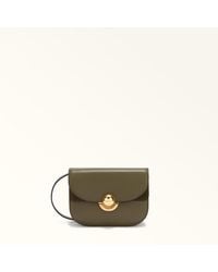 Furla - Sfera Crossbody Mini Sage Soft Calf Leather + Suede - Lyst