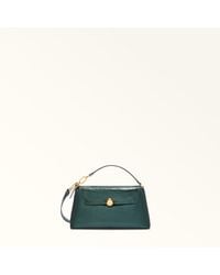 Furla - Sfera Soft Mini Bag Botanical Piuma Metal Calf Leather - Lyst