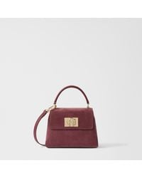 Furla - 1927 Top Handle Mini Toni Apple Suede - Lyst