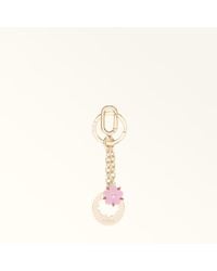 Furla - Crystal Schlüsselanhänger Sakura Metall + Glanzlack Damen - Lyst