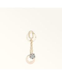 Furla - Crystal Portachiavi Metallo + Smalto Con Glitter Donna - Lyst