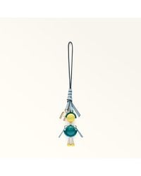 Furla - Sfera Charm Amatore Metal + Enamel + Sidney Calf Leather - Lyst