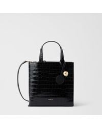 Furla - Divide It Tote Nero Cocco Print Calf Leather - Lyst