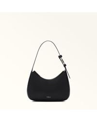 Furla - Febe Shoulder Bag Nero Sidney Calf Leather - Lyst