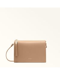 Furla - Ofelia Crossbody Mini Deserto Keria Grained Calf Leather + Sidney Calf Leather - Lyst