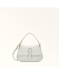 Furla - Flow Top Handle Marshmallow Claris Lux Calf Leather - Lyst